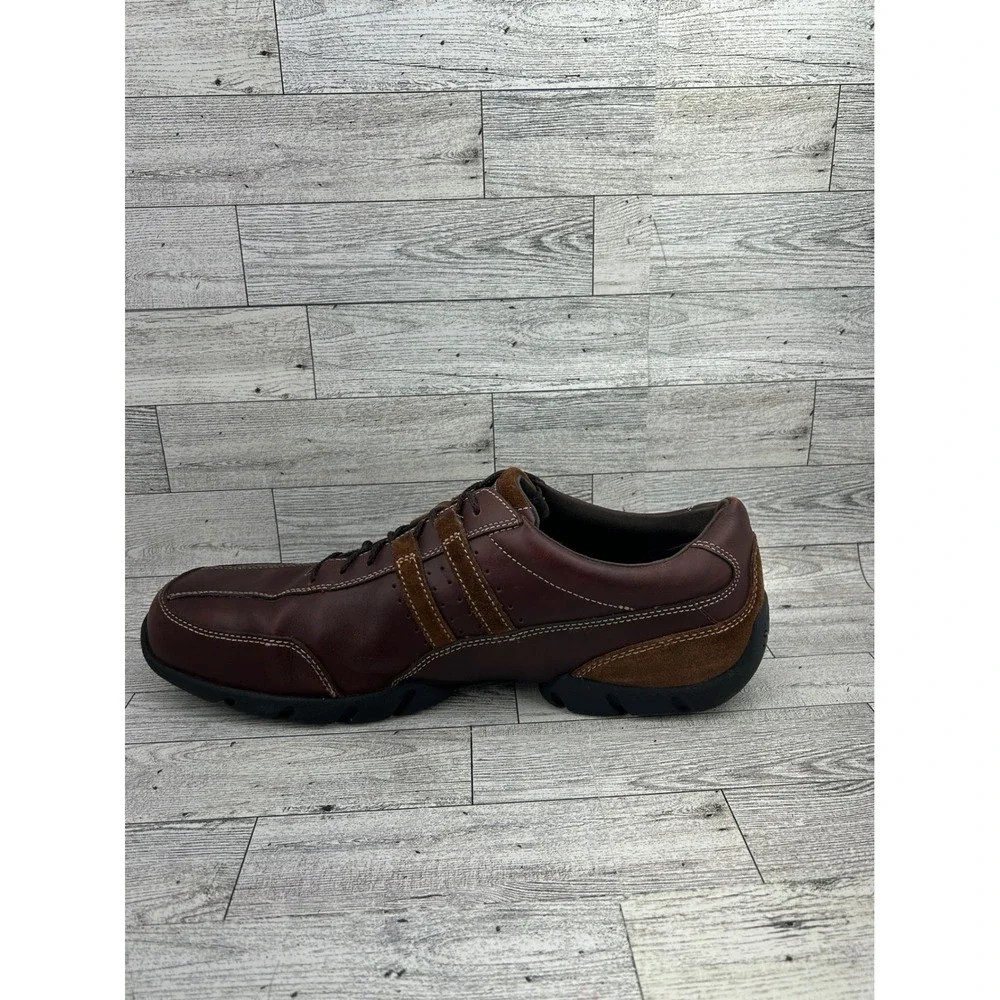Rockport XCS‎ Men's Leather Brown Lace Up Comfort Driving Moccasin Shoes 14M